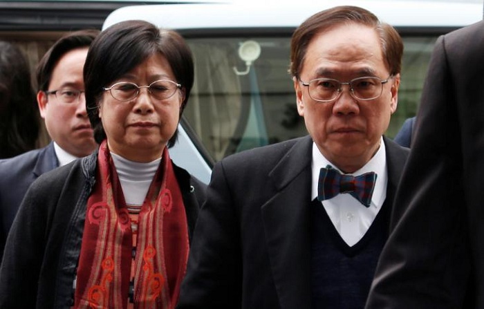 Former Hong Kong leader jailed in what judge calls fall from “such a height“